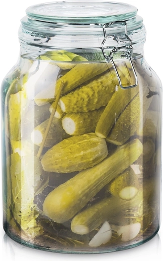 Γυάλινο βάζο με κλιπ IRMA 3,4 l