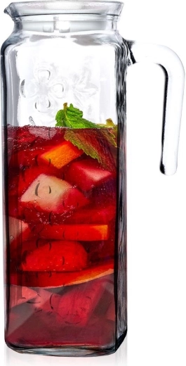 Γυάλινη κανάτα με καπάκι 1,2 l