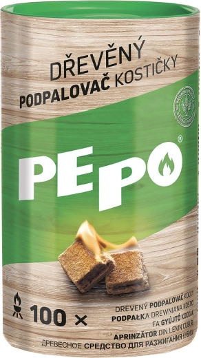 Ξύλινοι κύβοι προσανάμματος PE-PO, 100 τεμ.