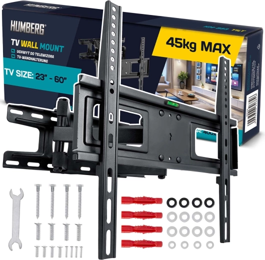 Επιτοίχια βάση TV 23–60" Humberg, αντοχή 45 kg