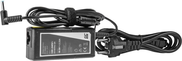 Τροφοδοτικό προσαρμογέα Green Cell Pro 65 W 19,5 V 3,33 A για φορητούς υπολογιστές HP (βύσμα 4,5 × 3,0 mm με κεντρικό πείρο)