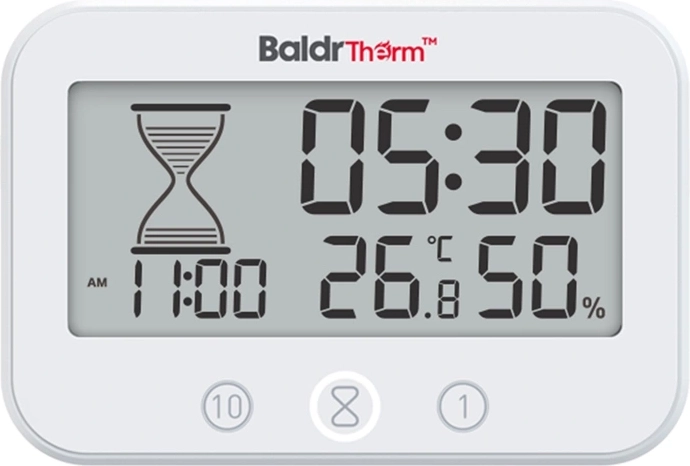 BaldrTherm ψηφιακό χρονόμετρο μπάνιου με θερμόμετρο και υγρόμετρο