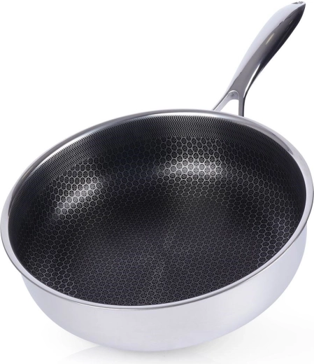 Βαθύ ανοξείδωτο τηγάνι COOKCELL 26 cm με αντικολλητική επιφάνεια