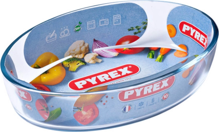 Οβάλ πυρίμαχο σκεύος φούρνου PYREX 1,6 l από γυαλί 26 × 18 × 6 cm