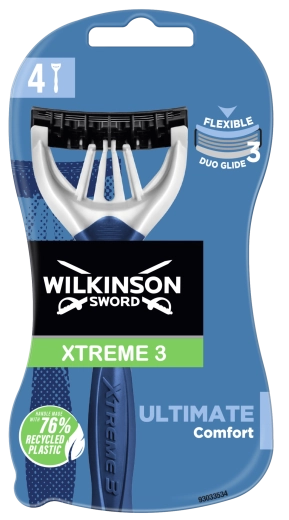 Wilkinson Xtreme3 Ultimate Plus ανδρικά μιας χρήσης ξυραφάκια (4 τεμ.)