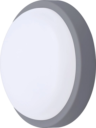 Solight στρογγυλό LED εξωτερικό φωτιστικό οροφής και τοίχου 20 W 1500 lm 4000 K IP54 20 cm γκρι
