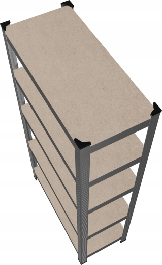 Πέντε ευρύχωρα ράφια MDF