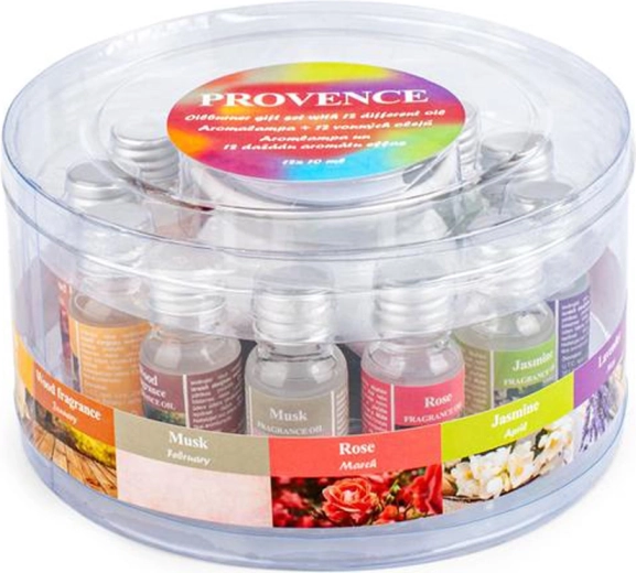 Αρωματική λάμπα με 12 αρωματικά έλαια Provence 10 ml
