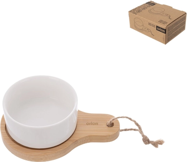 Μπολ με μπαμπού δίσκο σερβιρίσματος Whiteline