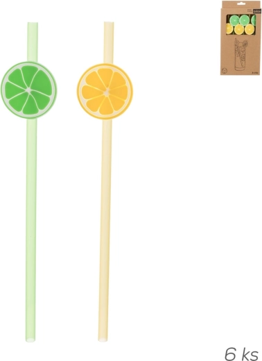 Επαναχρησιμοποιούμενα καλαμάκια LIMEPOP, σετ 6 τεμ. μιξ