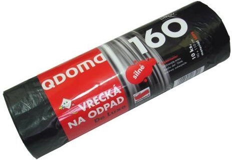 Ανθεκτικές σακούλες απορριμμάτων 160 l, μαύρες 90 × 110 cm (10 τεμ.)