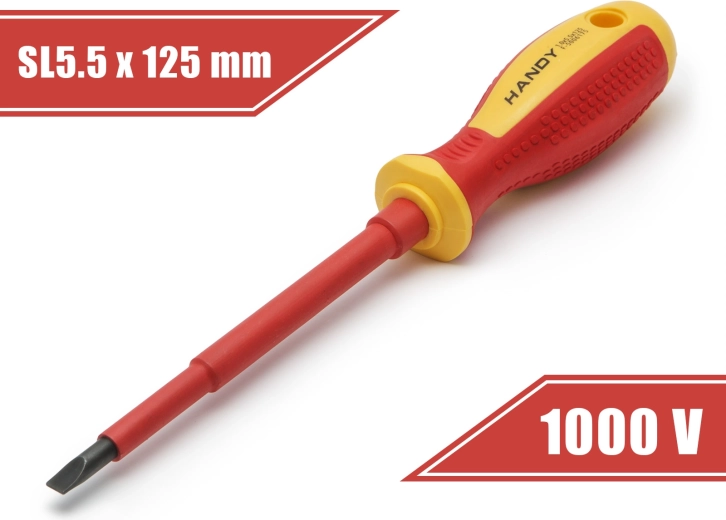 Μονωμένο ίσιο κατσαβίδι 5,5 × 125 mm έως 1000 V