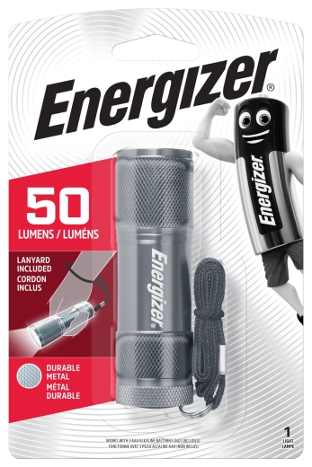 Μεταλλικός χειροκίνητος φακός Energizer για 3× AAA