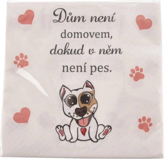Χάρτινες μιας χρήσης χαρτοπετσέτες Dog home 33 × 33 cm, 20 τεμ.