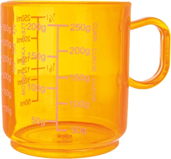 Πλαστική κουζινική μεζούρα 250 ml πορτοκαλί