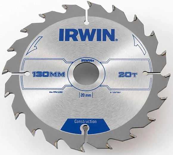 Πριονόδισκος IRWIN 130 mm, 20/16 mm, 20 δόντια, λεπτή κοπή