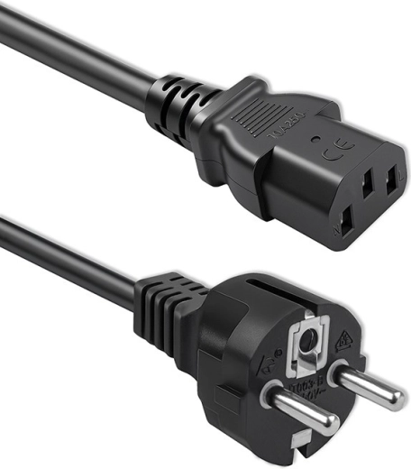 Καλώδιο τροφοδοσίας Qoltec Schuko (CEE 7/7) σε IEC C13, 1,5 m, 3×0,75 mm², καθαρός χαλκός