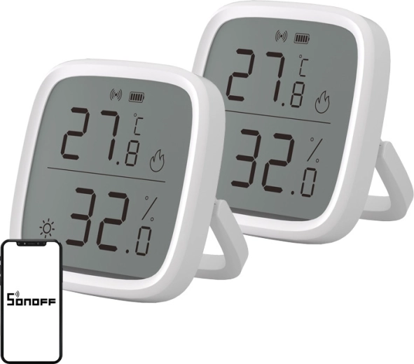Sonoff ZigBee SNZB-02D αισθητήρας θερμοκρασίας και υγρασίας (2 τεμ.)