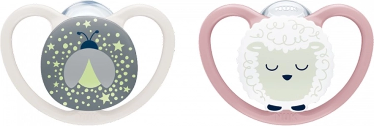 Πιπίλες NUK Perfect Match Air Night FIREFLY/SHEEP 6–18 μηνών, 2 τεμ.