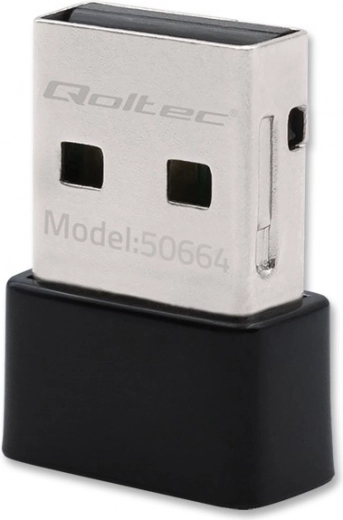 Υπερταχύς ασύρματος mini USB Wi‑Fi αντάπτορας Qoltec 650Mbps