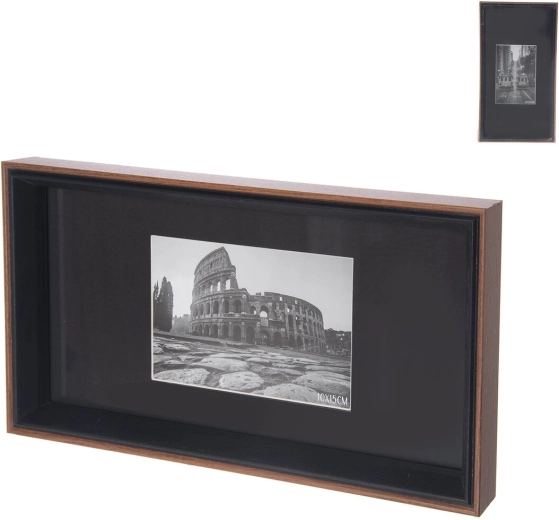 Ξύλινη κορνίζα φωτογραφίας καφέ 32 × 3 × 17 cm (2 παραλλαγές)