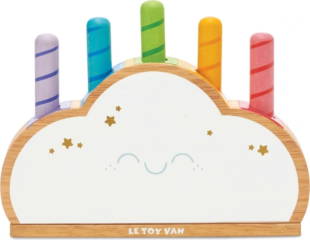 LE TOY VAN Petilou ξύλινο παιχνίδι ουράνιο τόξο cloud pop