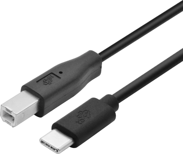 καλώδιο εκτυπωτή USB‑C σε USB‑B 1,8 m μαύρο