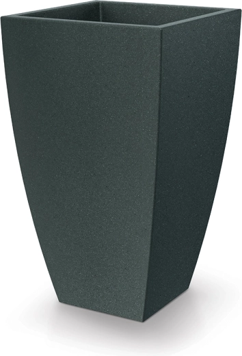 Γλάστρα Mooda Square 40 × 40 cm, μαύρος γρανίτης, ύψος 65 cm