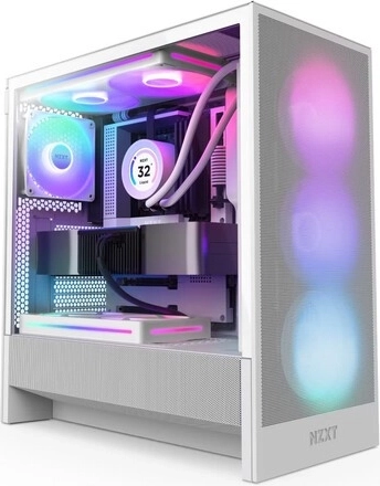 Θήκη υπολογιστή NZXT H5 Flow RGB Λευκή