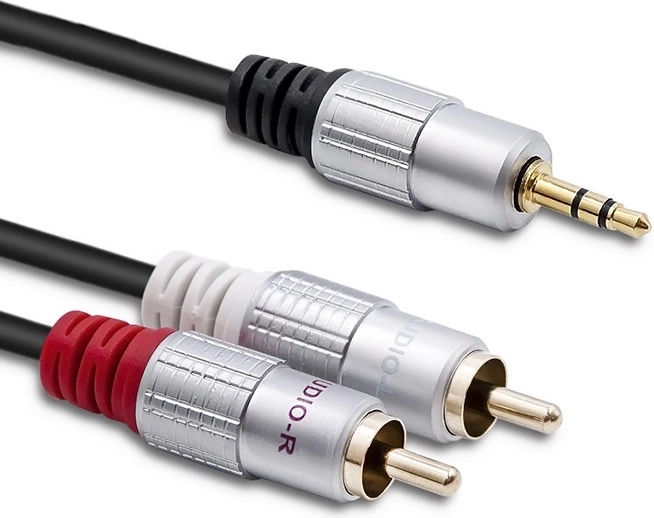 Καλώδιο 2xRCA / 3.5mm Jack 2m μαύρο