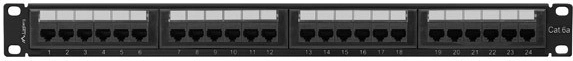 Patch panel 24 θυρών Cat 6a μαύρο
