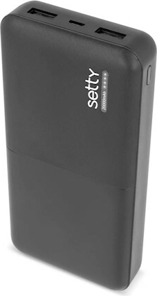 Powerbank Setty 20000 mAh μαύρο
