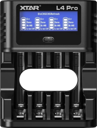 XTAR L4 Pro έξυπνος φορτιστής επαναφορτιζόμενων μπαταριών Li-ion και Ni-MH
