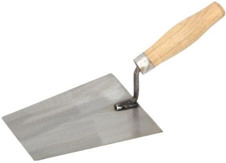 Μυστρί κτιστή από γυαλισμένο ατσάλι 180 × 130 mm με ξύλινη λαβή