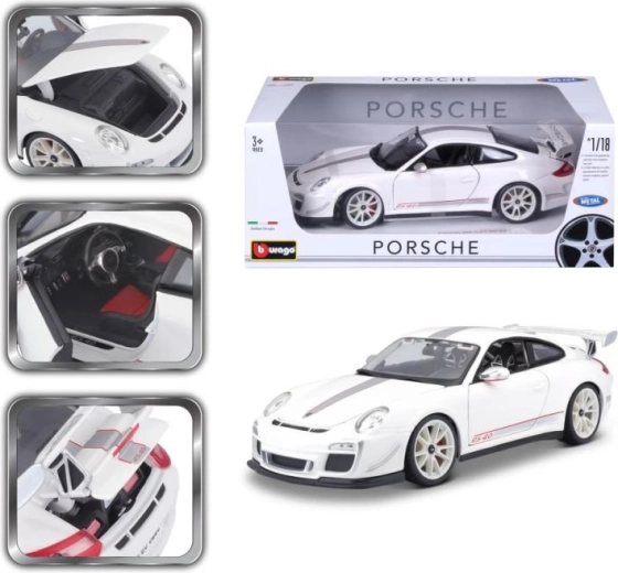 Μεταλλικό μοντέλο Porsche 911 GT3 RS 4.0 1:18 – Bburago, λευκό