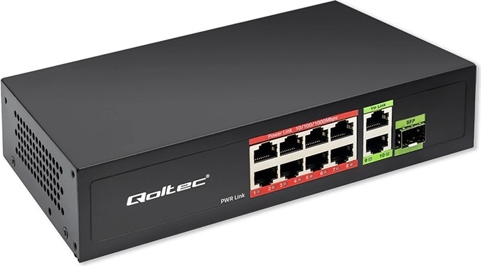 Διακόπτης δικτύου Fast Ethernet 8x RJ45 PoE 2x RJ45 Uplink 1x SFP 120W 1000Mb/s