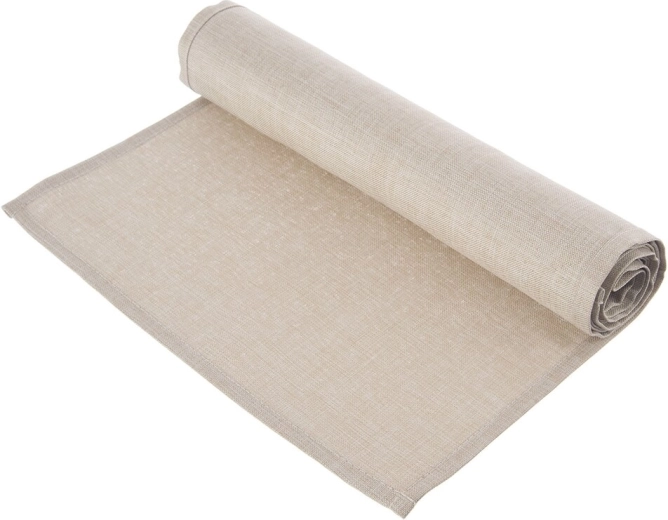 Μπεζ τραβέρσα τραπεζιού από πολυεστέρα 160 × 30 cm