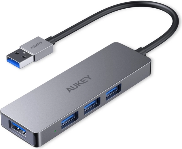 AUKEY εξαιρετικά λεπτός αλουμινένιος USB hub 4× USB 3.0 (5 Gb/s)
