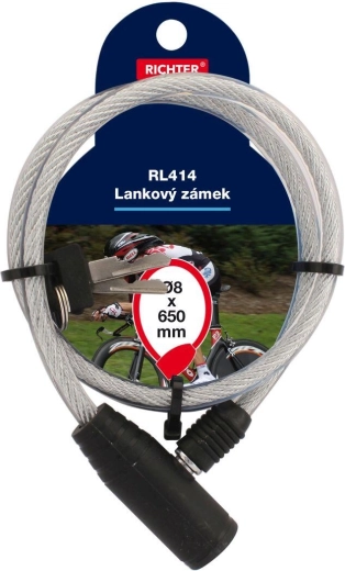 Συρματόσχοινο κλειδαριάς 8 × 650 mm με 2 κλειδιά RICHTER