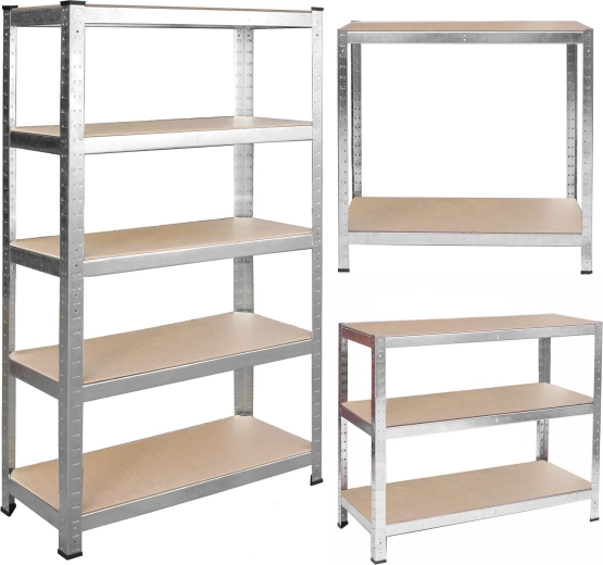 Μεταλλική ραφιέρα HUMBERG 150 × 75 × 30 cm, ενισχυμένη κατασκευή, 5 ράφια, χωρίς βίδες