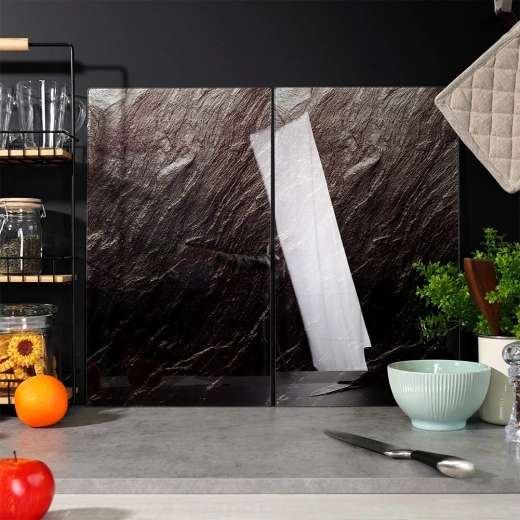 Σκληρυμένο γυαλί με όψη πέτρας