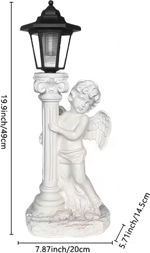 Ηλιακή λάμπα κήπου με αγγελάκι 49 cm
