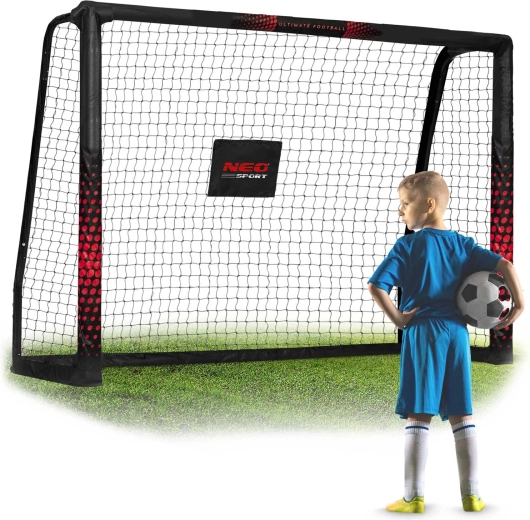 Ποδοσφαιρικό τέρμα Neo-Sport 180 × 120 × 60 cm μαύρο-κόκκινο