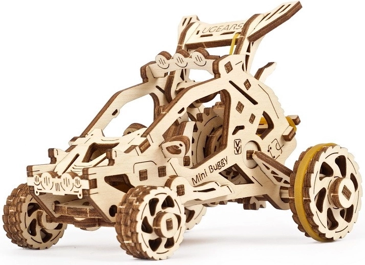 Ξύλινο μηχανικό 3D παζλ mini buggy UGEARS, 80 τεμάχια