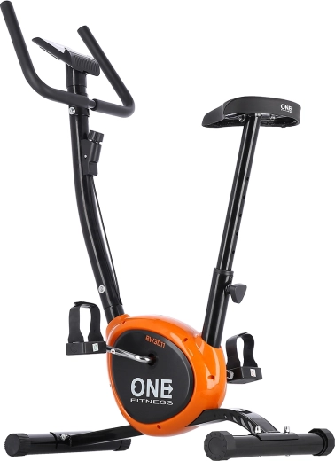 Μηχανικό ποδήλατο γυμναστικής ONE FITNESS RW3011 μαύρο‑πορτοκαλί