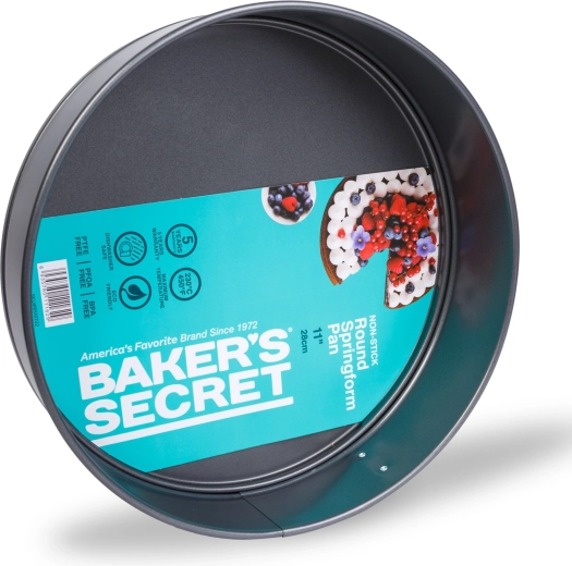 Baker's Secret Essential Line αποσπώμενη φόρμα για κέικ με ανοξείδωτο κούμπωμα 28 cm