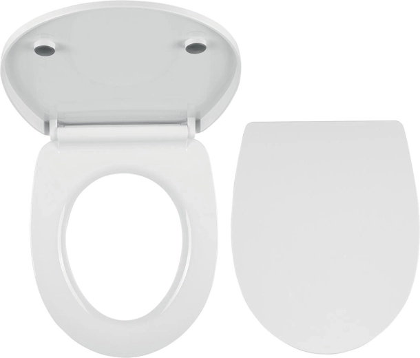 Κάθισμα WC από duroplast με αργό κλείσιμο, λευκό