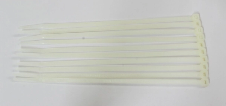 Λευκά δεματικά καλωδίων 195 × 4,7 mm, 10 τεμάχια