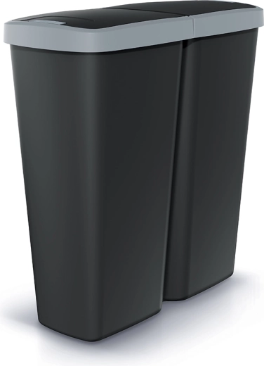 Κάδος απορριμμάτων Prosperplast Compacta Q Duo 50 l με διπλό καπάκι