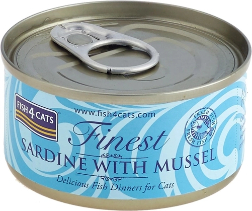Κονσέρβα για γάτες σαρδέλα με μύδια 70 g – FISH4CATS